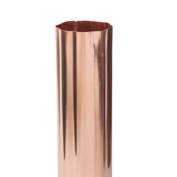 Berger Round Corrugated Copper Downspout 6" 16oz