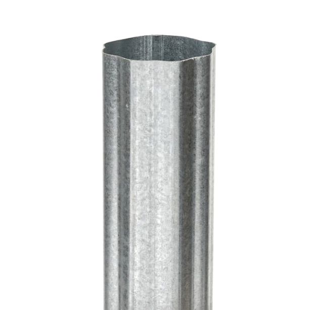 Berger Round Corrugated Downspout Galvanized 5" 26ga