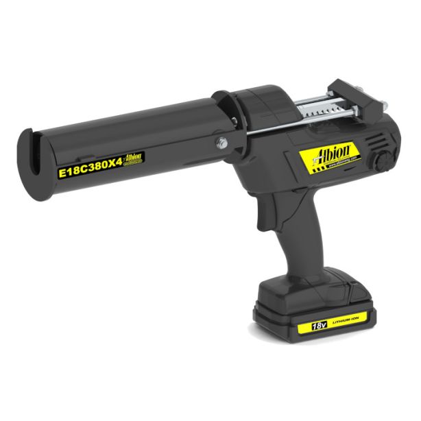 Albion E18C380X4 Cordless Co-Axial Cartridge Caulk Gun 18v