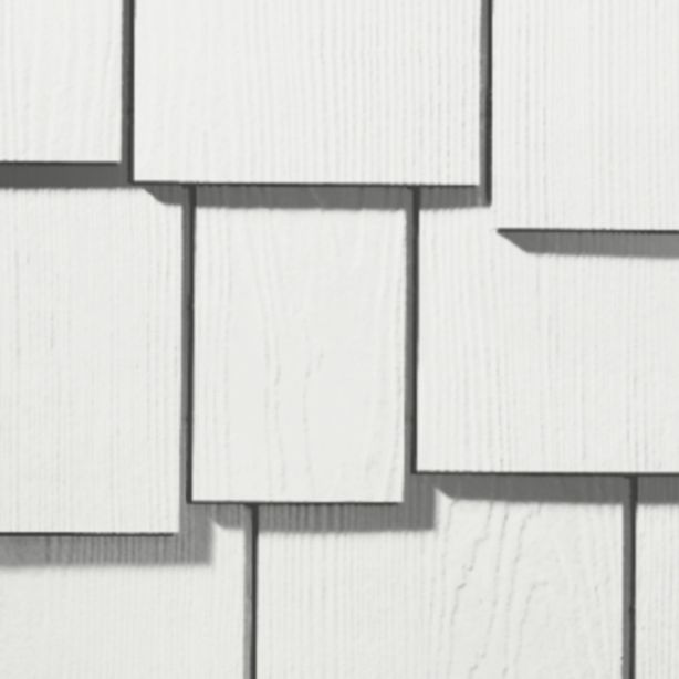 James Hardie Shingle Fiber Cement Staggered Siding 15.25"x48" Arctic White 1pc