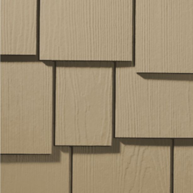 James Hardie Shingle Fiber Cement Staggered Siding 15.25"x48" Khaki Brown 1pc