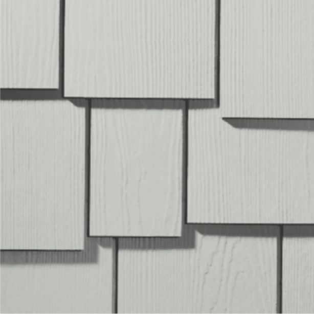 James Hardie Shingle Fiber Cement Staggered Siding 15.25"x48" Light Mist 1pc