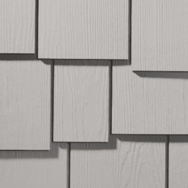 James Hardie Shingle Fiber Cement Staggered Siding 15.25"x48" Pearl Gray 1pc