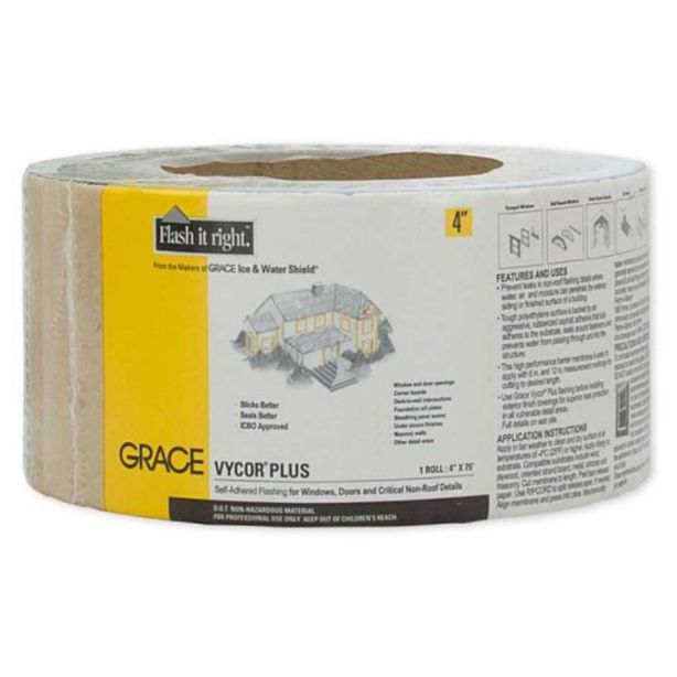 GCP Grace Vycor Plus Flashing Tape 4"x75'