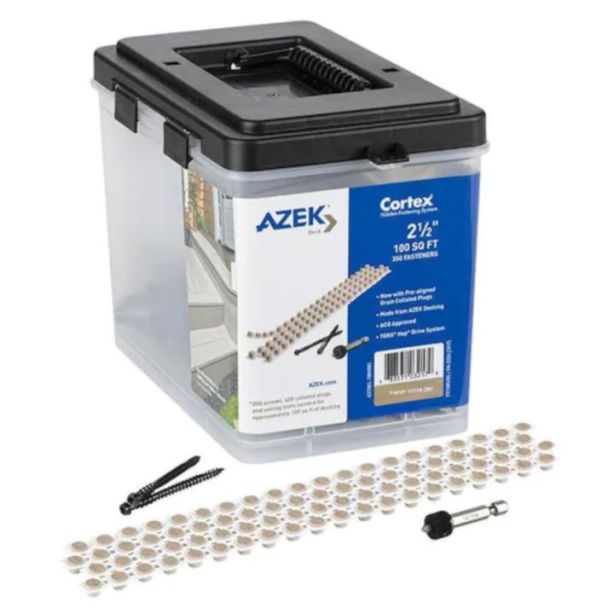 TimberTech CTC100SFFW Cortex Screws Collated Strips For AZEK French White Oak 100 sq ft