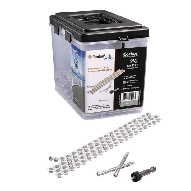 TimberTech CTCM100SFSG Cortex For AZEK MAX Collated Strips Slate Gray 100 sq ft