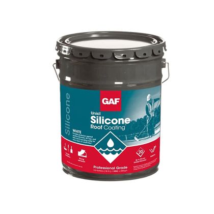 GAF Unisil Silicone Roof Coating 5g White 8 Buckets