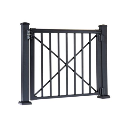 AFCO Adjustable Gate Kit Black (uprights & crossbar) - for 4' Level Rail Kit & Balusters