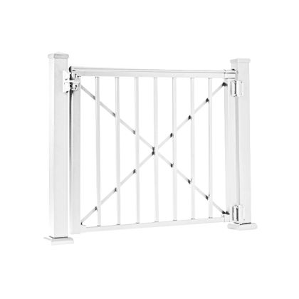 AFCO Adjustable Gate Kit White (uprights & crossbar) - for 4' Level Rail Kit & Balusters