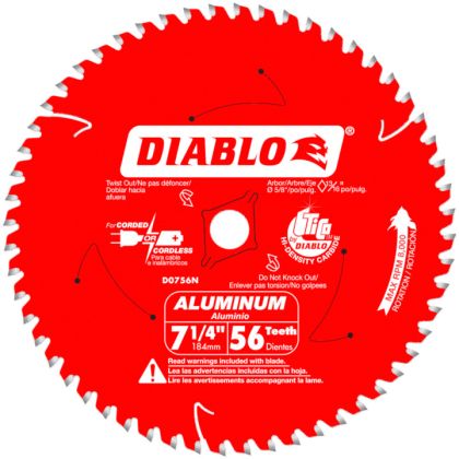 Diablo Non Ferrous Cutting Blade 7.5" 56 Tooth