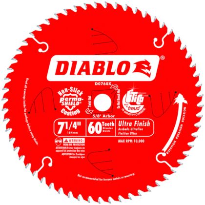 Diablo Fine Finish Blade 7.5" 60 Tooth