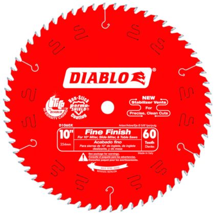 Diablo Fine Finish Blade 10" 60 Tooth