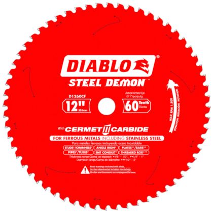 Diablo Steel Demon Cermet II Saw Blade for Metals 12" 60 Tooth