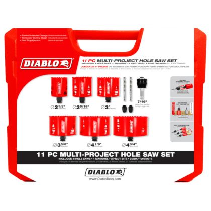 Diablo Bi Metal Hole Saw Set 11 Piece