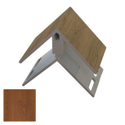 ChamClad C1701-02 C71 Outside Corner Trim Siding 12' 2pc Cinnamon Walnut