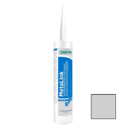 ChemLink F1213 MetaLink Silicone Roof Sealant 10.1oz Cartridge 12ct Silver Metallic