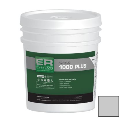 ER Systems Acrylic 1000 Plus Premium Acrylic Coating 5 Gallon 9 Buckets Gray