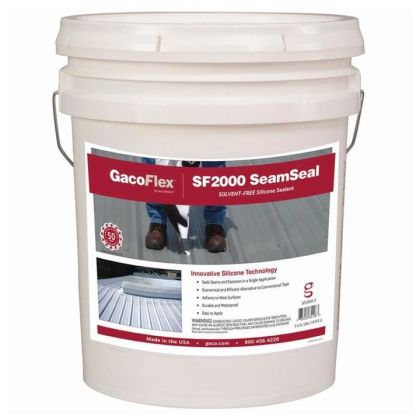 Gaco SF2000 SeamSeal Solvent-Free Silicone Sealant 5 Gallon White
