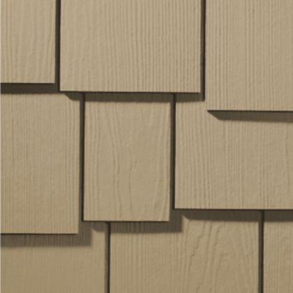 James Hardie Shingle Fiber Cement Staggered Siding 15.25"x48" Khaki Brown 1pc