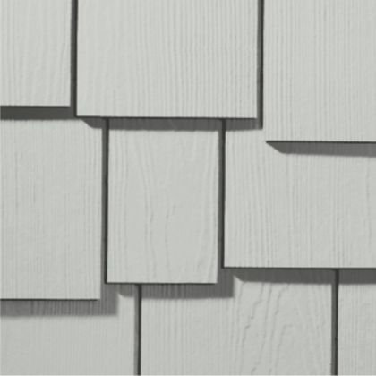 James Hardie Shingle Fiber Cement Staggered Siding 15.25"x48" Light Mist 1pc