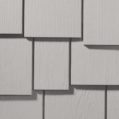 James Hardie Shingle Fiber Cement Staggered Siding 15.25"x48" Pearl Gray 1pc