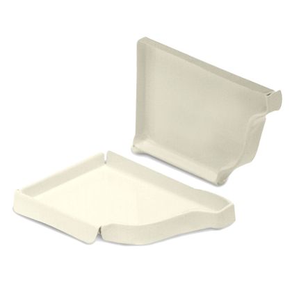 Alsco Aluminum Left End Caps Aluminum 5" White