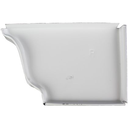 Alsco Aluminum Right End Caps Aluminum 5" White