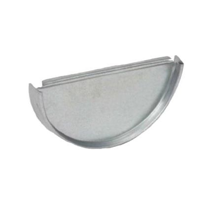 Berger Half Round C-Style End Cap Galvanized 5"