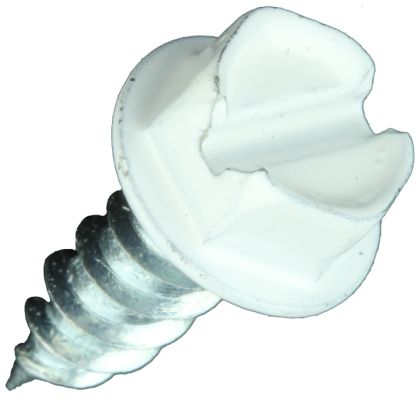 US Aluminum Metal Screw 100pc 1/2" White