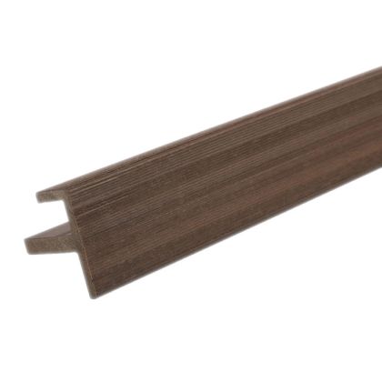 NewTechWood US44-8-WN All Weather System Composite Siding F-Channel 2.2"x2.2"x8' Spanish Walnut 1pc