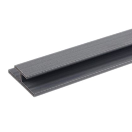 NewTechWood US45-8-LG All Weather System Composite Siding T-Channel 3.1"x1"x8' Westminster Gray 1pc