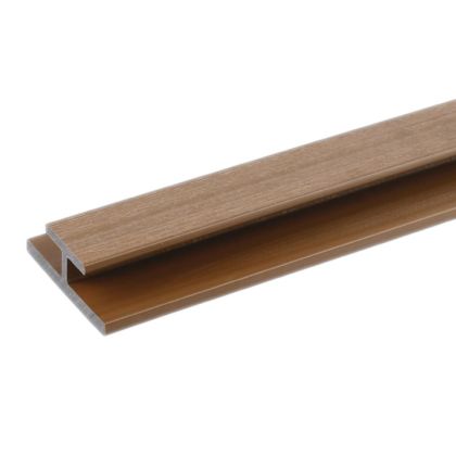 NewTechWood US45-8-TK All Weather System Composite Siding T-Channel 3.1"x1"x8' Peruvian Teak 1pc