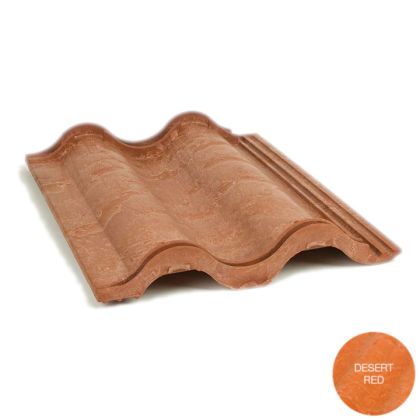 Quarrix Double Roman Composite Tile 16.5"x13" Desert Red 1pc