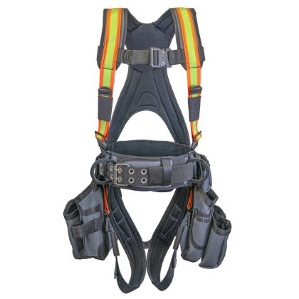 Super Anchor 6151-GHLL Deluxe Tool Bag Harness Hi-Viz Long Large