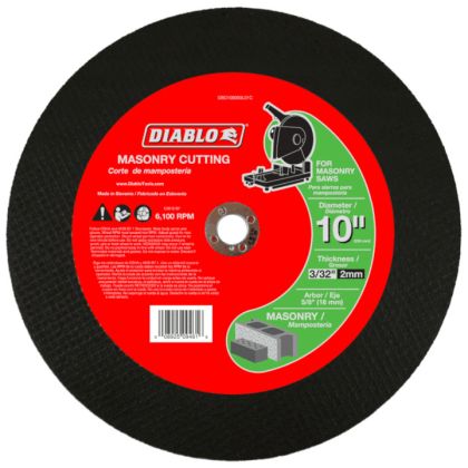Diablo Masonry Cut Off Abrasive Wheel 10"x3/32"