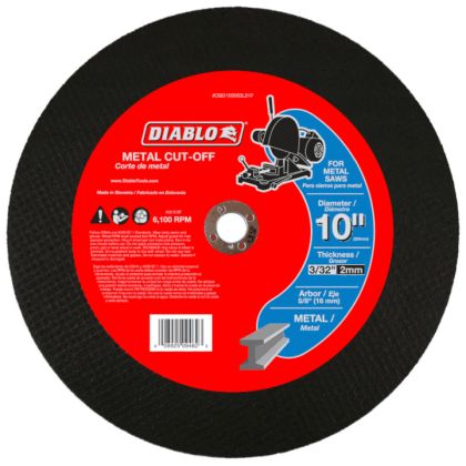 Diablo Metal Cut Off Abrasive Wheel 10"