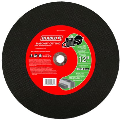 Diablo Hi Speed Masonry Disc 12"x1/8"x1"