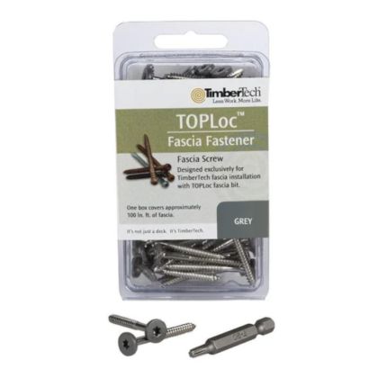 TimberTech TLOCFAS100G TOPLoc Fascia Screws For PRO and EDGE 1-3/4" Gray 100 ct