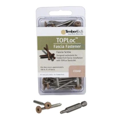 TimberTech TLOCFAS100WC TOPLoc Fascia Screws For PRO and EDGE 1-3/4" Whitewash Cedar 100 ct