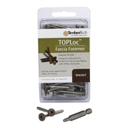 TimberTech TLOCFAS100W TOPLoc Fascia Screws For PRO and EDGE 1-3/4" Walnut 100 ct