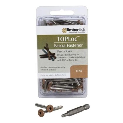 TimberTech TLOCFAS100T TOPLoc Fascia Screws For PRO and EDGE 1-3/4" Teak 100 ct