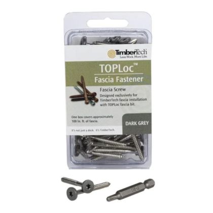 TimberTech TLOCFAS100DG TOPLoc Fascia Screws For PRO and EDGE 1-3/4" Dark Gray 100 ct