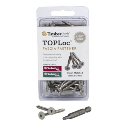 TimberTech TLOCFAS100LG TOPLoc Fascia Screws For PRO and EDGE 1-3/4" Light Gray 100 ct