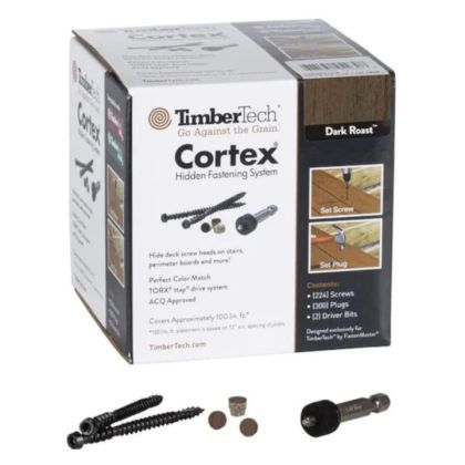 TimberTech CTX100RCDR Cortex Screws For PRO and EDGE Dark Roast 100 linear ft
