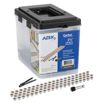 TimberTech CTC100SFEW Cortex Screws Collated Strips For AZEK English Walnut 100 sq ft