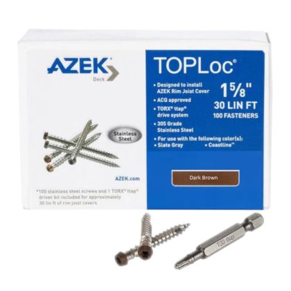 TimberTech ATLOCFAS30DB TOPLoc Fascia Screws For AZEK Dark Brown 30 linear ft