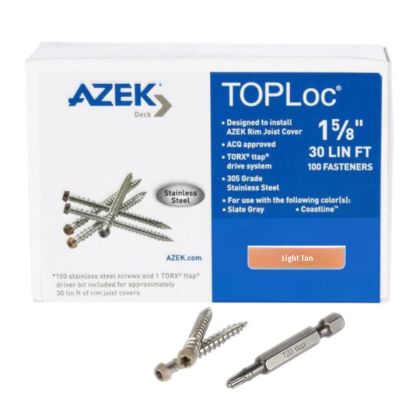 TimberTech ATLOCFAS30LT TOPLoc Fascia Screws For AZEK Light Tan 30 linear ft