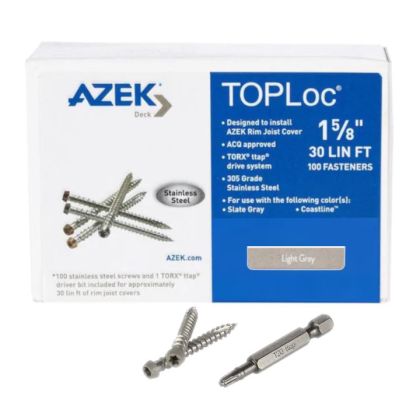 TimberTech ATLOCFAS30LG TOPLoc Fascia Screws For AZEK Light Gray 30 linear ft