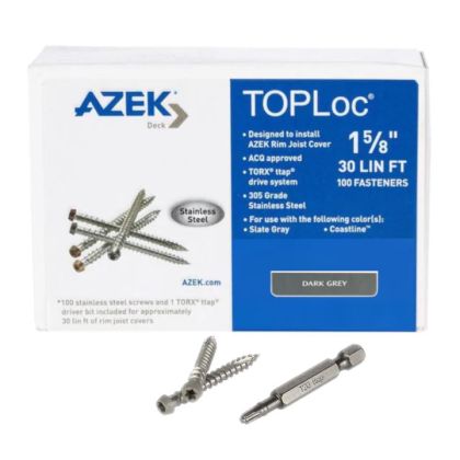 TimberTech ATLOCFAS30DG TOPLoc Fascia Screws For AZEK Dark Gray 30 linear ft