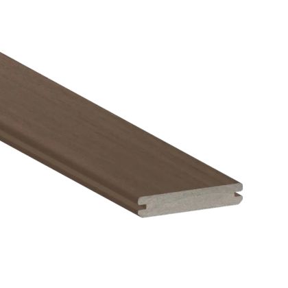 TimberTech AGB15512EW AZEK Vintage Composite Deck Board Polymer Flame Spread Grooved 5.5"x12' English Walnut 1pc